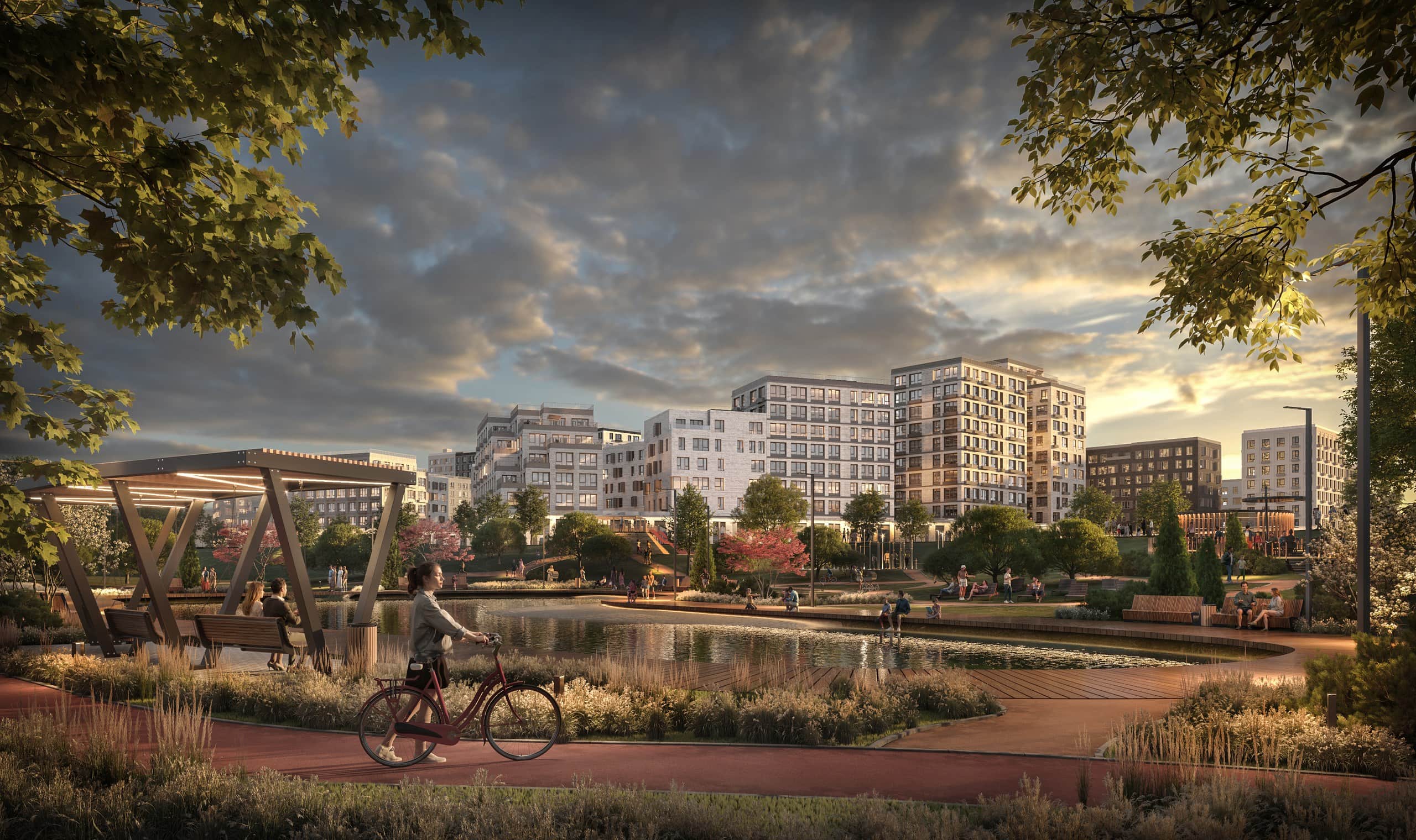 Парк. Вид на пруд